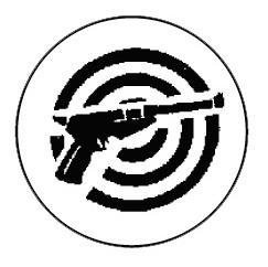 Metallemblem Pistole