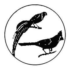 Metallemblem Singvögel