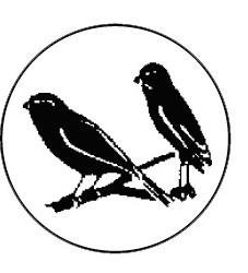 Metallemblem Singvögel