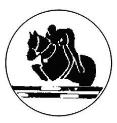 Metallemblem Springreiter