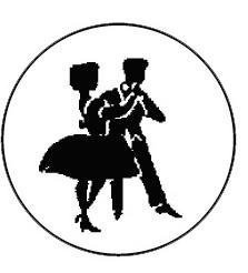 Metallemblem Tanzpaar