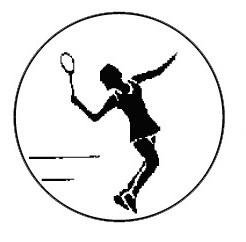 Metallemblem Tennis Damen