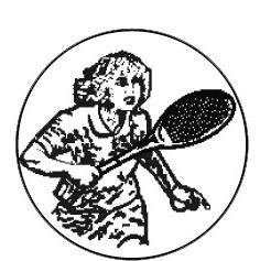 Metallemblem Tennis Damen