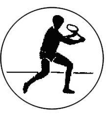 Metallemblem Tennis Herren