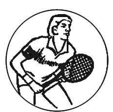 Metallemblem Tennis Herren