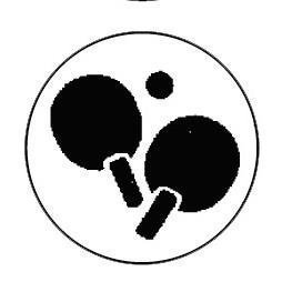 Metallemblem Tischtennis