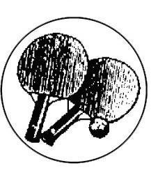 Metallemblem Tischtennis