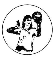 Metallemblem Volleyball Damen