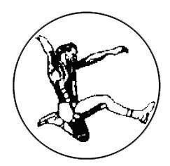 Metallemblem Weitsprung