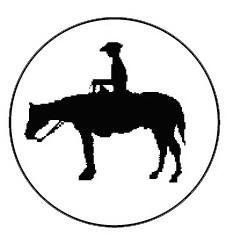 Metallemblem Westernreiten