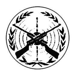 Metallemblem gekreuzte Gewehre