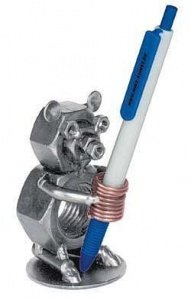 Metallfigur Bär als Stiftehalter