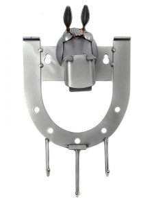 Metallfigur Pferd als Schlüsselbrett - M