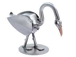 Metallfigur Schwan