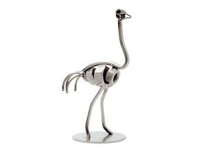 Metallfigur Strauß