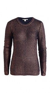Metallic-Pulli aus Baumwoll-Mix