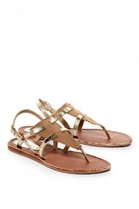 Metallic Zehensandale