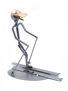 Metallmann Skifahrer , Langläufer - Wire