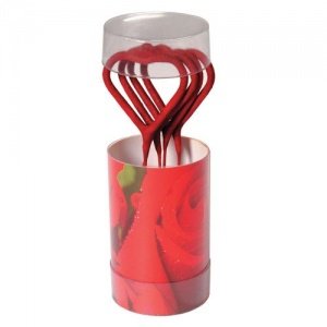 MINI WONDERCANDLE- Set 4 rote HERZEN