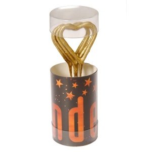 MINI wondercandle, 4er Set Herz, gold