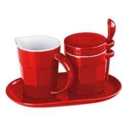 Milch und Zucker Set rot