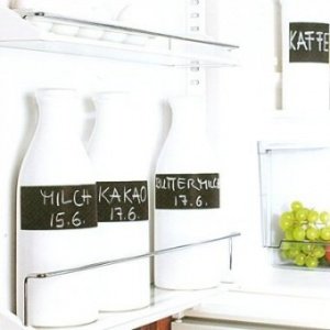 Milchflasche Memo für Kreidebeschriftung