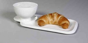 Milchkaffee-Schale auf Tablett -Cocina-,