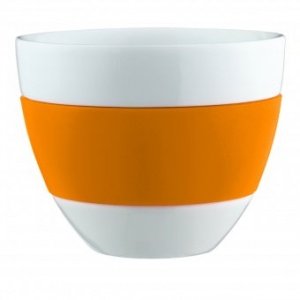 Milchkaffee Tasse Aroma orange