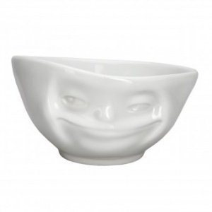 Milchkaffee Tasse Motiv grinsende Tasse