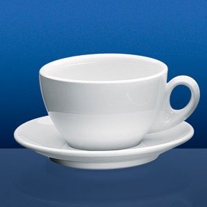 Milchkaffeetasse ´Roma´, weiß