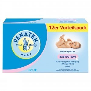 Milde Pflegetücher mit Babylotion 12 x 5
