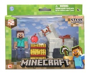 Minecraft Steve und Pferd Figuren