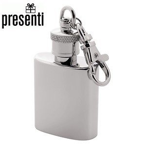 Mini Flachmann aus Edelstahl als Schlüss