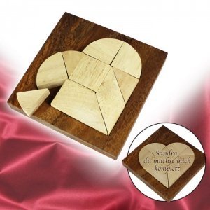 Mini Holz Puzzle - Herz