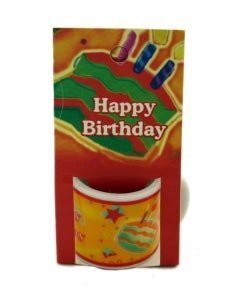 Mini Porzellanbecher *Happy Birthday* (g