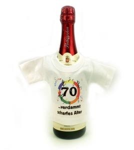 Mini T-shirt für Flaschen: 70 - verdammt