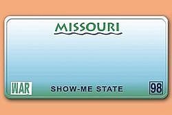 Missouri US Deko Nummernschild mit indiv