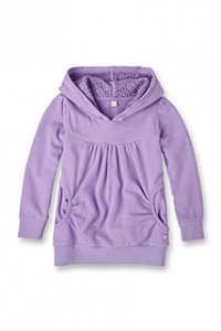 Mit Spitze: Baumwoll Sweat Hoodie