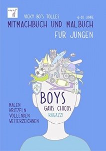 Mitmachbuch und Malbuch Jungen