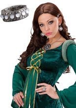 Mittelalter Armreif keltisch weiss-silbe