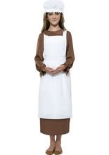 Mittelalter Mädchen Kinderkostüm Set wei