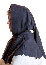 Mittelalterliche Gugel schwarz