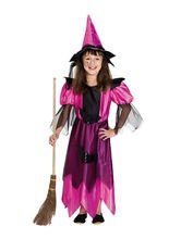 Mitternachts Hexe Kinder-Kostüm pink