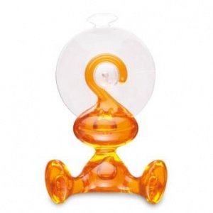 MORITZ Wandhaken transp. orange mit Saug