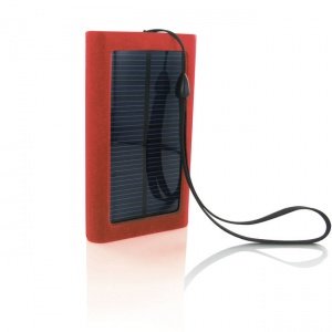 Mobiler Solar-Akku Solaris, rot