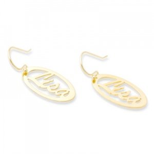 Moderne Namensohrringe vergoldet