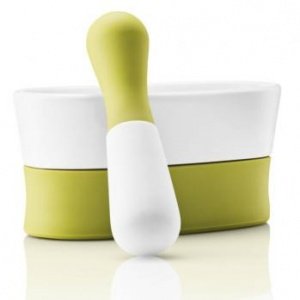 Mörser mit Stößel white/green von Eva So