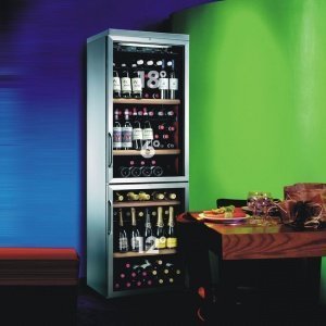 Mono-Weintemperierschrank, zweitürig, (f