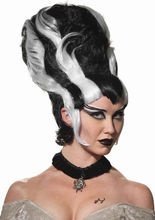 Monster-Braut Halloween-Perücke schwarz-