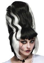 Monster-Braut Perücke schwarz-weiss